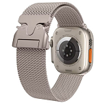 Металлический ремешок МОБИЛИС для Apple Watch 42/44/45/49mm титан, Миланская петля_new замок