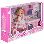 Кукла малышка RR017 на кухне с аксесс. в кор.