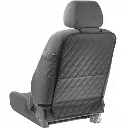 Накидка на сиденье Cartage, экокожа, ромб, черный, 60 х 40 см, черный 4886857