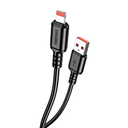 Кабель USB <--> Lightning  1.0м Kakusiga KSC-982 черный