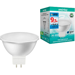 Лампа светодиодная SMARTBUY GU5.3 (MR16) 9.5W/6000K (холодный свет) (1/10)