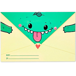 Открытка в форме конверта «Динозавр», 12 х 18 см 10820909