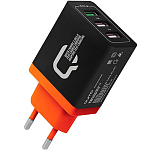 Сетевое ЗУ 3USB QUMO Charger 0019, черный, 30Вт