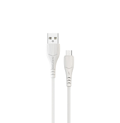 Кабель USB <--> microUSB  1.0м BOROFONE BX37 Wieldy белый