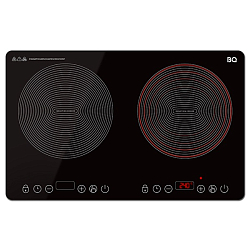 Индукционная плитка BQ HP105W Black-Silver, Мощность 3500 Вт (2000 Вт левая конфорка + 1500 Вт правая конфорка)
