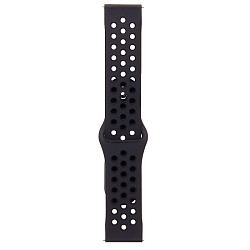 Силиконовый ремешок WB41 Sport N на кнопке Универсальный 22мм (black/black)
