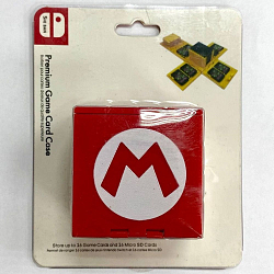 Кейс для хранения 16 карт Premium Game Card Case Hori (куб) Super Mario (буква М)