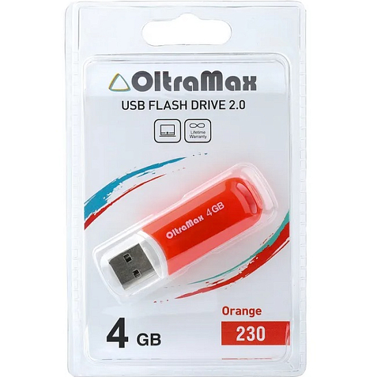 USB  4Gb OltraMax 230 оранжевый