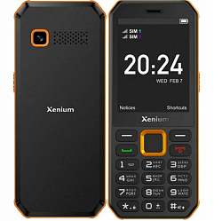 Кнопочный телефон XENIUM X300 Оранжевый+Черный