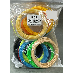 Пластик PCL для беспроводной 3D ручки набор 10 цветов + 3 светящихся в темноте