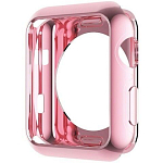 Силиконовый чехол MOBI для Apple Watch 42mm силиконовый розовый