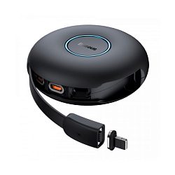 Кабель Type-C <--> Lightning/Type-C/microUSB  1.0м BASEUS CAMLC-01 Zinc Magnetic, чёрный