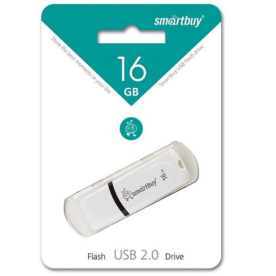 USB 16Gb Smart Buy Paean White