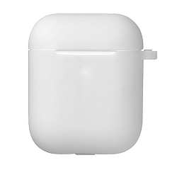 Силиконовый чехол SILICONE CASE для AirPods 1/2 белый