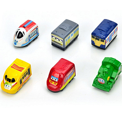 Набор машинок BEBELOT "Железнодорожный транспорт" (5,5 см, 6 шт.)