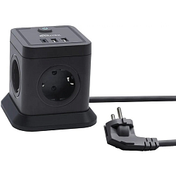 Сетевые фильтр 2.0м RITMIX RM-242C Black, 4 розетки, 16A