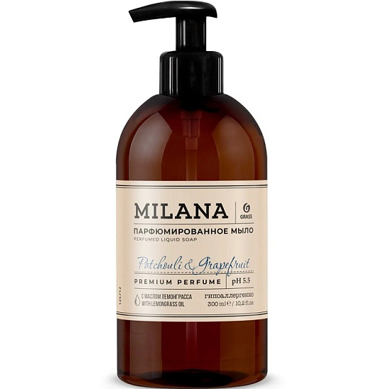 Жидкое парфюмированное мыло GRASS "Patchouli&Grapefruit" (флакон 300мл) 125712