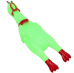 Игрушка пищащая "Задумчивая курица" малая для собак, 16,5 см, ярко-зелёная 6244383