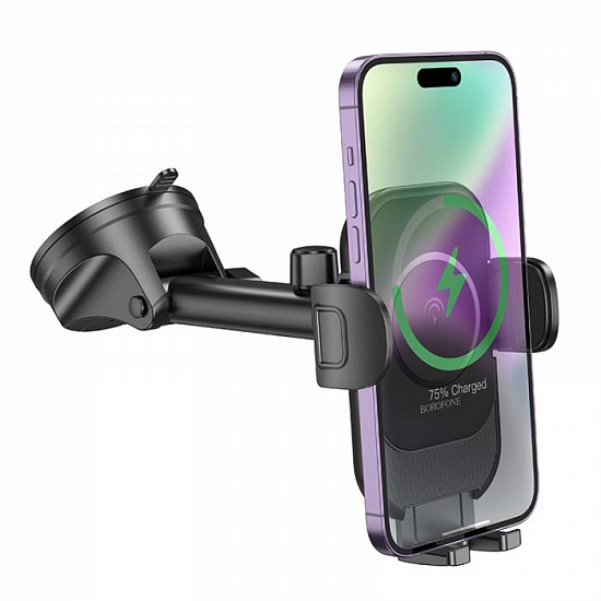 Автомобильный держатель BOROFONE BH203 Blue Charm, черный, 15W