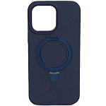 Задняя накладка SILINCONE CASE MagSafe для iPhone 14 подставкой Magnetic Pro Темно-синий