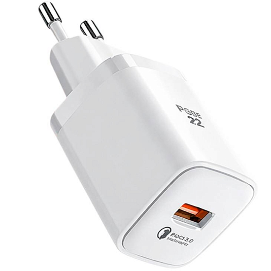 Сетевое ЗУ 1USB FaizFULL FC70 белый, QC3.0 18W