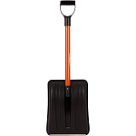 Лопата автомобильная "Авто-Вьюга Стандарт" неразборная 260*350 мм с оц.планкой (черный) г.Павлово