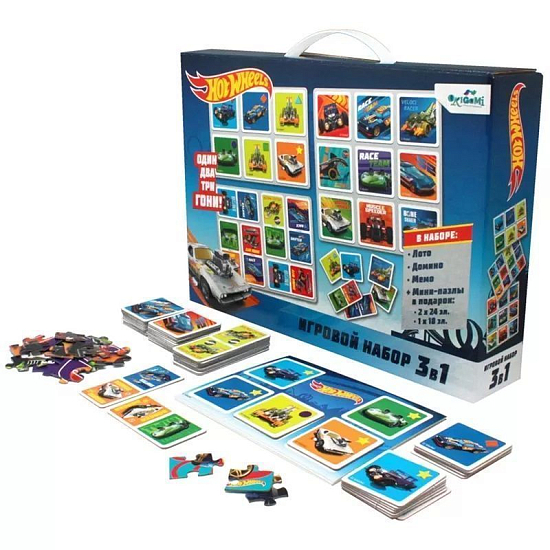 Набор игр Оригами "Hot Wheels. 3в1", картонная коробка 314778