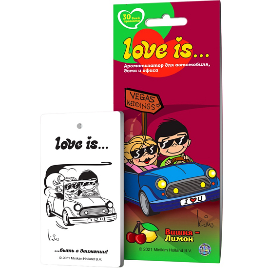 Ароматизатор AROMA Riche LOVE IS ВИШНЯ-ЛИМОН картонный