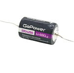 Элемент питания GoPower ER14250 1/2AA PC1 Li-SOCl2 3.6V с выводами (1/10/500)