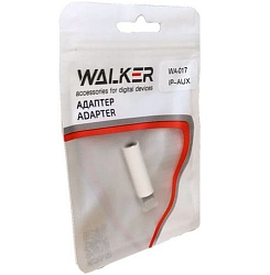 Переходник Jack 3.5 >--> Lightning WALKER WA-017 белый