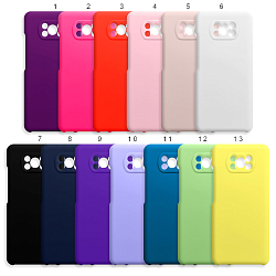 Задняя накладка SILICONE COVER для Xiaomi Poco X3 (микс)