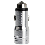 Авто ЗУ 2USB 2.4A AMFOX CCH-11 серебряное