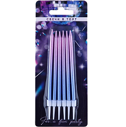 Свечи для торта «Make a wish», 6 шт., 13 х 0,5 см 10104804