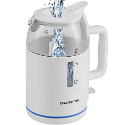 Чайник электрический POLARIS PWK 1545CGL Water Way Pro белый