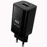 Сетевое ЗУ 1USB/1Type-C 3A MORE CHOICE NC85 Black, PD20W+QC3.0