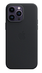 Чехол APPLE Leather Case для iPhone 14 Pro Мах с MagSafe Midnight (ORIGINAL)