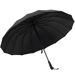 Зонт - трость полуавтоматический «Однотонный» чёрный 5556371