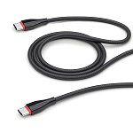 Кабель Type-C <--> Type-C  1.0м DEPPA Ceramic черный (72397)