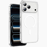 Задняя накладка KEEPHONE Glaze Magsafe Non-Broken Glass Case для iPhone 17 Pro Max, Clear