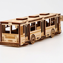Конструктор деревянный «Автобус», 75 деталей 6978679