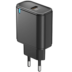 Сетевое ЗУ 1USB 3A OLMIO QuickCharge, 18W, черное (043799)