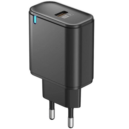 Сетевое ЗУ 1USB 3A OLMIO QuickCharge, 18W, черное (043799)