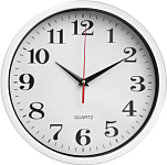 Часы настенные «Время», плавный ход, d=28 см, белые