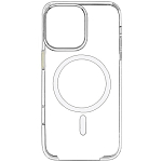 Задняя накладка Clear Case MagSafe для iPhone 16 Pro Max прозрачный + анимация NFC