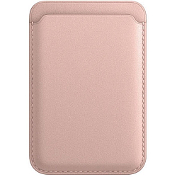 Кошелек для карт MagSafe App wallet с анимацией в цвет (or.) (розовый песок)