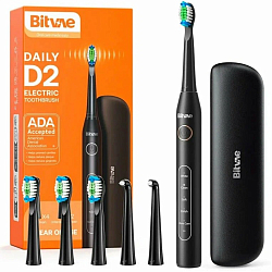 Зубная щетка BITVAE Daily Toothbrush (D2 + Case) GLOBAL Black
