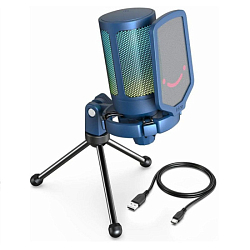 Микрофон Fifine AmpliGame A6V синий