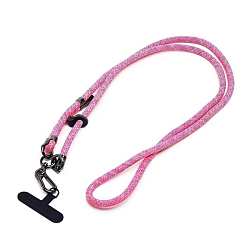 Шнурок текстильный на шею регулируемый (pink) (231961)