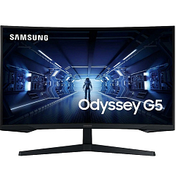 Монитор игровой 27" Samsung Odyssey G5 (2560-1440/ 144Hz/ VA)(C27G55TQBI), черный (Уценка)