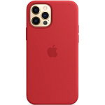 Силиконовый чехол SILICONE CASE для iPhone 12/12 Pro Red (MagSafe + анимация NFC) с LOGO